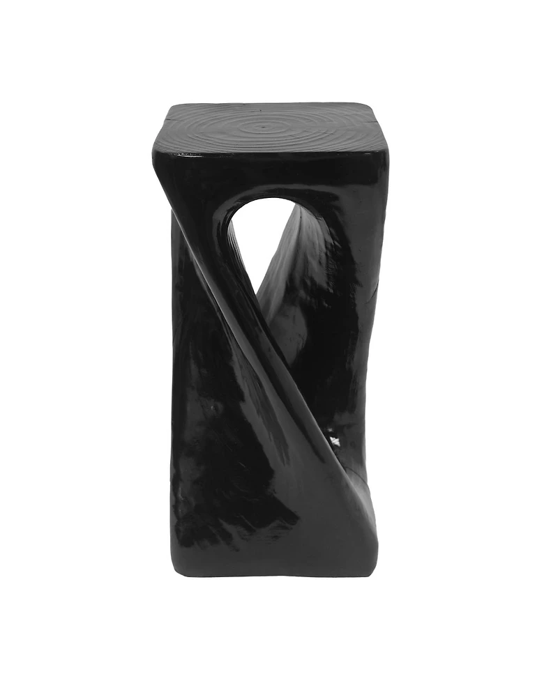 Streamdale Furniture Outdoor Twist Shape Accent Table, Lightweight Concrete