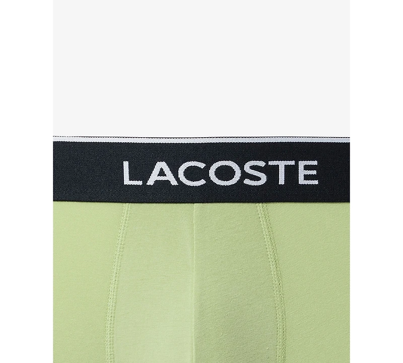 Lacoste Men's 3-Pack. Regular-Fit Logo Waistband 5" Boxer Briefs
