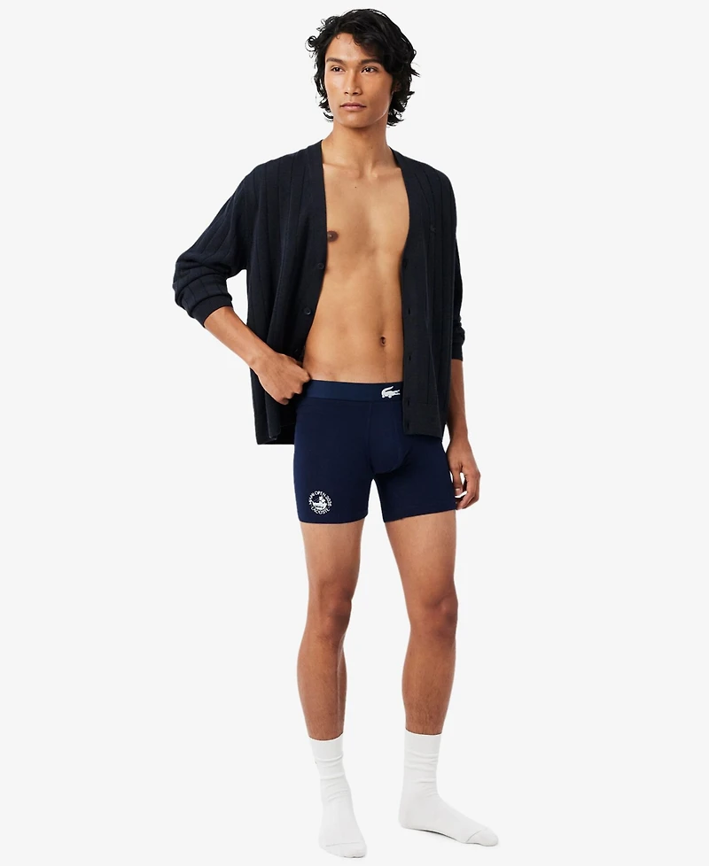 Lacoste Men's Miami Regular-Fit Open Boxer Briefs, 3-Pack