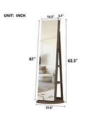 Streamdale Furniture 360° Swivel Jewelry Cabinet with Full Length Mirror