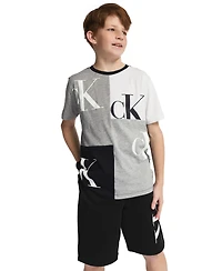 Calvin Klein Boys' 8-20 Block Party Crewneck T-Shirt