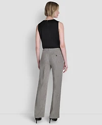 Dkny Petite Crosshatch Modern Fit Pants