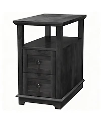 Yigii Drawer End Table with Charging Station for Living Room and Bedroom