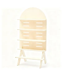 Yigii Adjustable 5-Tier Walnut Display Stand