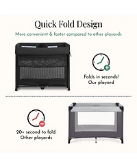 Evolur Baby Zane Portable On The Go Instant Fold Playard