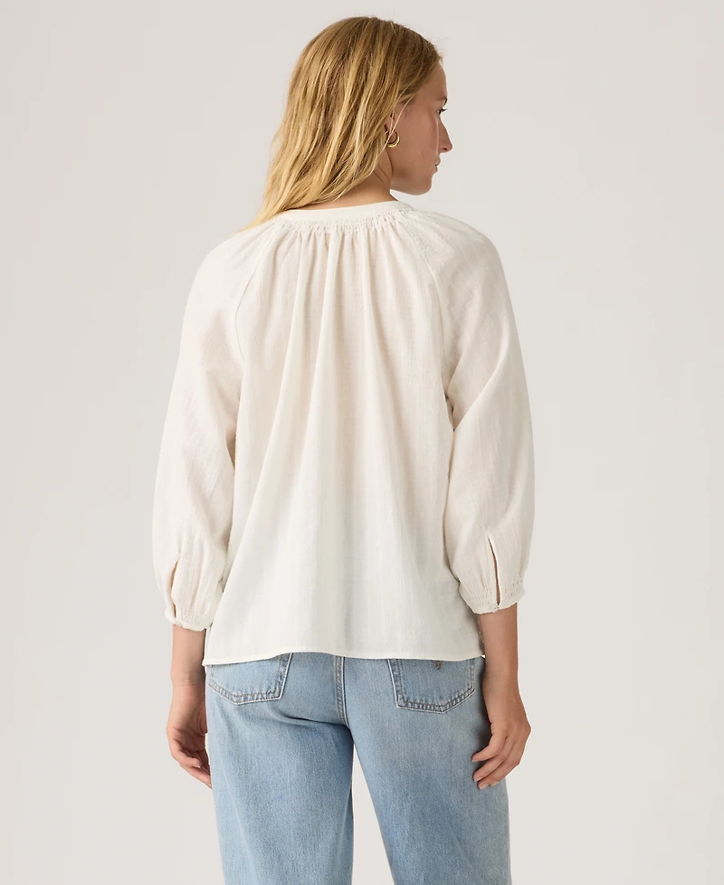 Levi's Plus Relaxed-Fit Blouson-Sleeve Top