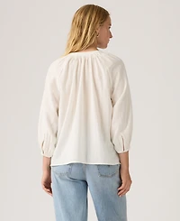 Levi's Plus Relaxed-Fit Blouson-Sleeve Top