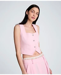 Kenneth Cole Women's Square Neck Crop Vest Top