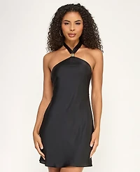 Seni & Cade Juniors' Tie-Back Satin A-Line Dress