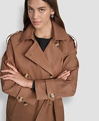 Dkny Jeans Women's Cotton Double-Breasted Trench Coat