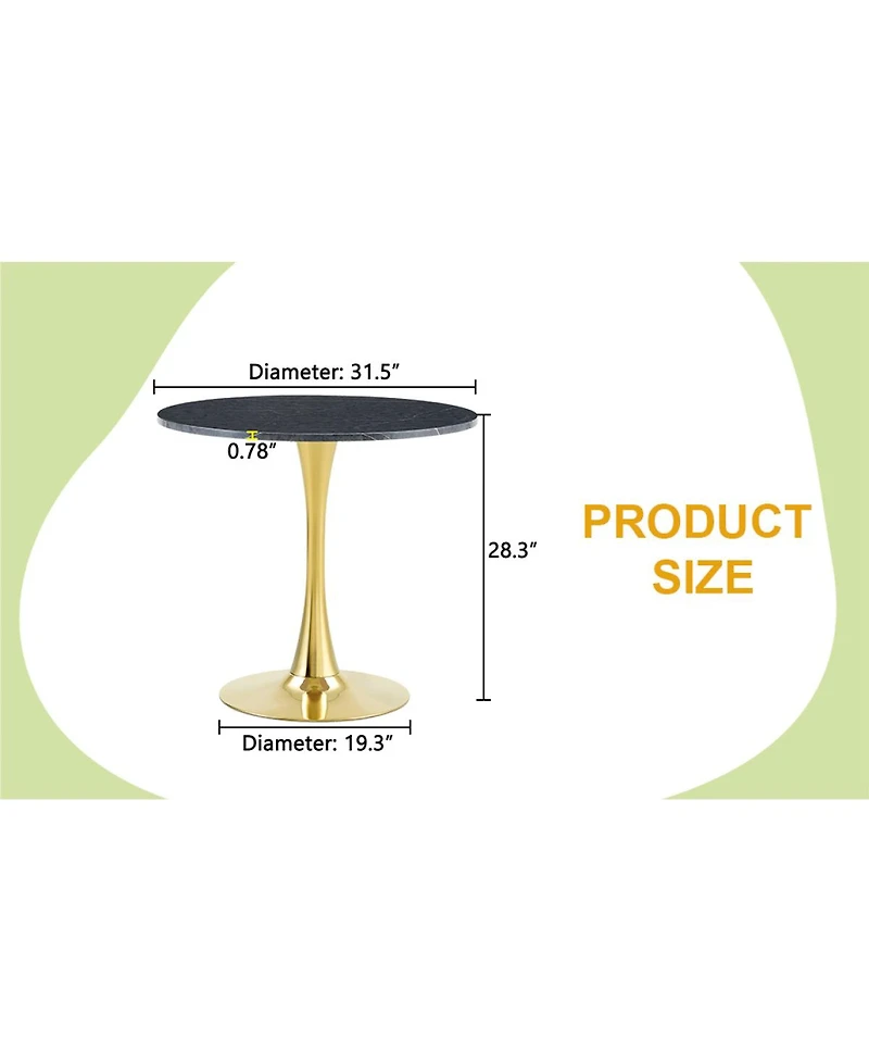 Streamdale Space-Saving Round Dining Table for Small Apartments