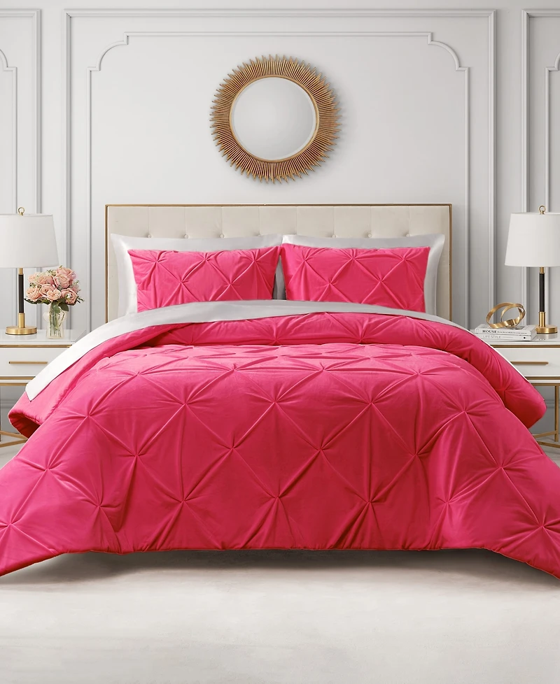 Juicy Couture Kiss Pleat Plush -Pc. Comforter Set
