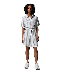 Columbia Women's Striped Short-Sleeve Shirt Dress