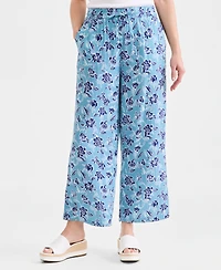 Style & Co Women's Printed Cotton Gauze Pull On Pants, Macy's Exclusive