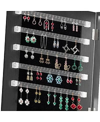 Streamdale Furniture 360degree(s) Swivel Jewelry Cabinet with Full Length Mirror
