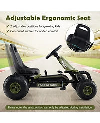 Mecale Kids Pedal Go Kart with Steering Wheel and Gear Shifter and Handbrake