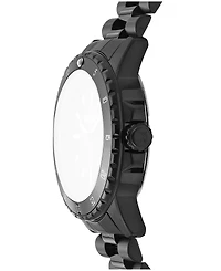 Dkny Men's Sport Watch Black Dial Black Stainless Steel Bracelet Watch, 43mm