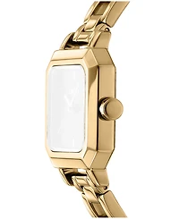 Dkny Women's Green Dial Open Link Gold-Tone Stainless Steel Bracelet Watch, 27 x 27mm