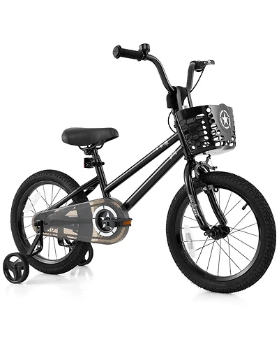 Mecale Kids Bike with Basket and Training Wheels for Children