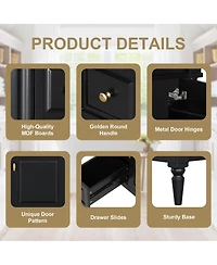 Sillysis 30" Bathroom Vanity with Ceramic Sink, Modern Solid Wood Freestanding Cabinet for Small Spaces