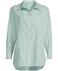 Lands' End Plus Oversized No Iron Tunic with Statement Collar Shirt
