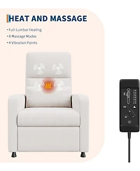 gaomon Power Recliner Chair with Massage and Heat, Adjustable Electric Recliner Ergonomic Overstuffed Tall Back, Padded Seat