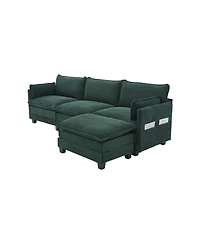 Streamdale Furniture Oversized Modular Sectional Sofa with Movable Ottoman