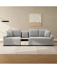 Streamdale Furniture Modern Modular Upholstered 3-Seater Sofa Couch with Storage