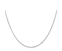 Curata Jewelry Solid 950 Platinum 1.1mm Singapore Chain Necklace