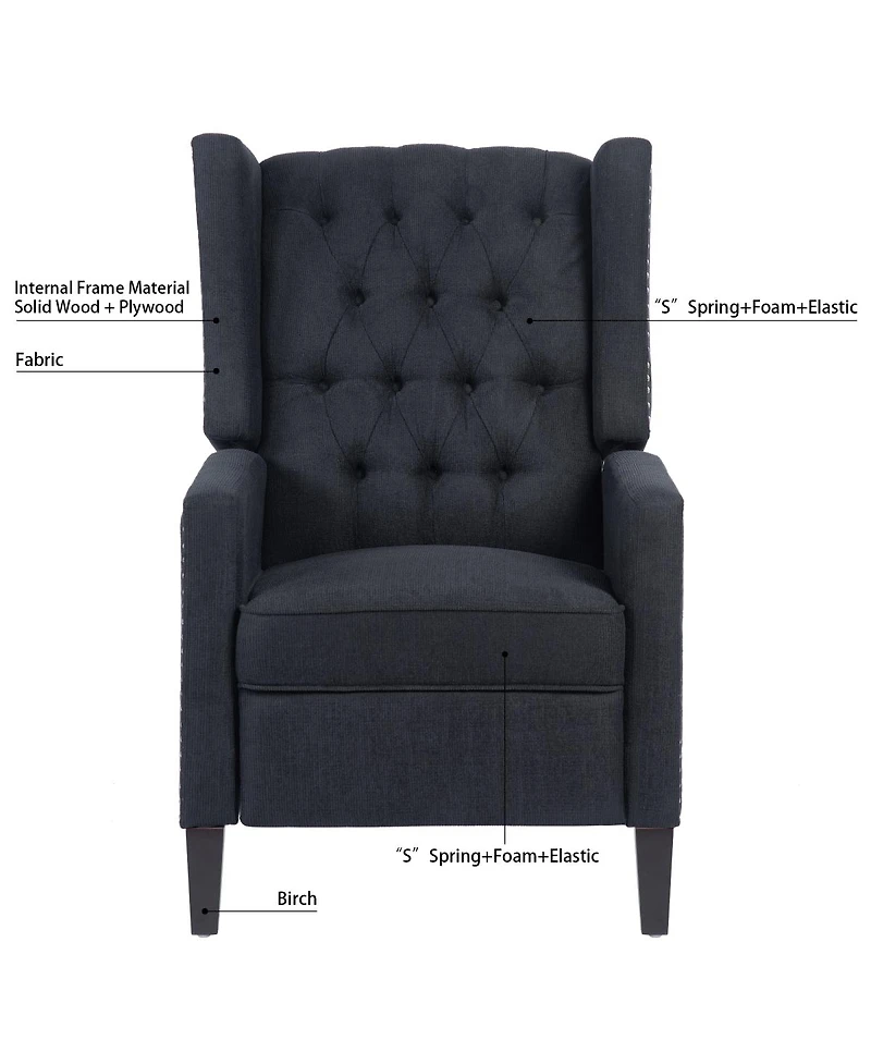 Streamdale Furniture Wide Manual Wing Chair Recliner