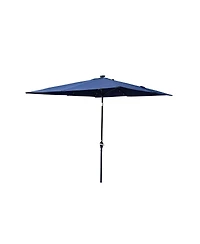 Streamdale Furniture Square Solar Led Patio Umbrella with Crank & Base