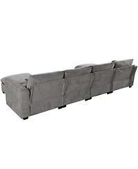 Streamdale Furniture U-shaped Modular Corner Sofa with Two Ottomans