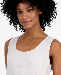 Eileen Fisher Women's Striped Sleeveless Scoop-Neck Dress