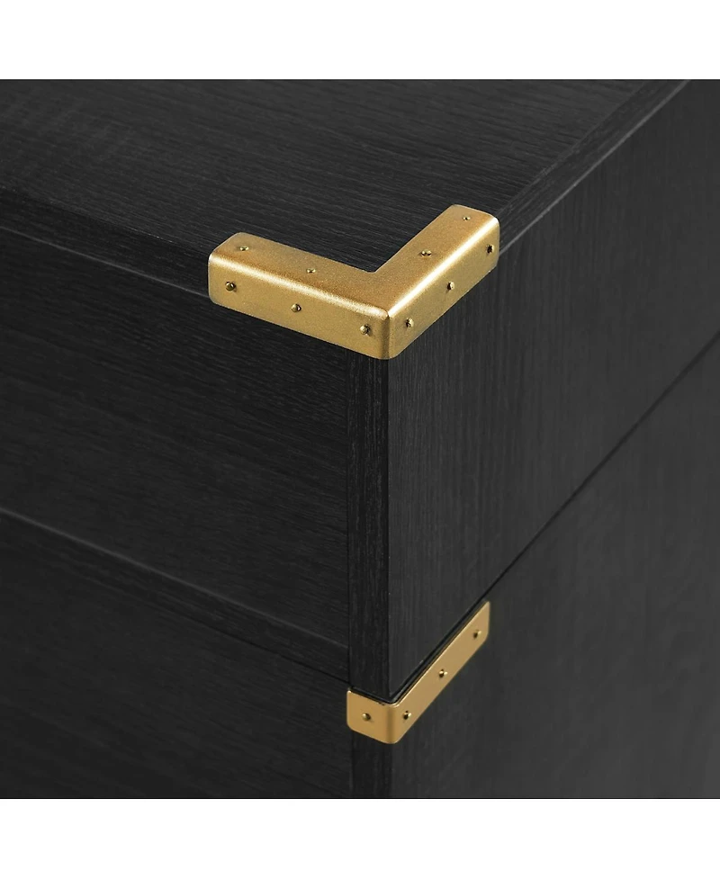 Streamdale Furniture 70" Executive Desk with File Drawers, Usb Ports, Outlets & Hidden Compartment