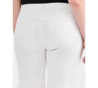 Style & Co Plus Mid-Rise Raw-Edge Bermuda Shorts, Macy's Exclusive