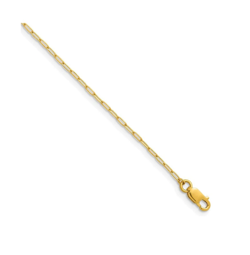 Curata Jewelry Solid 18k Yellow Gold Polished Oval Links Chain Necklace