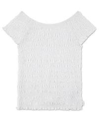 abercrombie kids Girls' Smocked Short-Sleeve Top