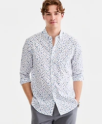 Club Room Men's Long Sleeve Poplin Shirt