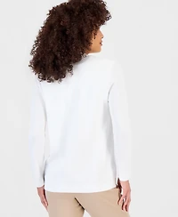 Anne Klein Essentials Petite Chatham Open-Front Cardigan