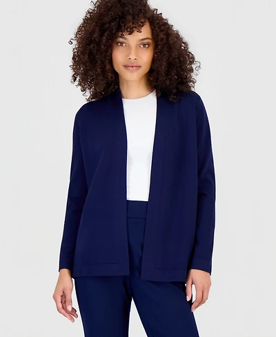Anne Klein Essentials Petite Chatham Open-Front Cardigan