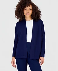 Anne Klein Essentials Petite Chatham Open-Front Cardigan