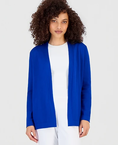 Anne Klein Essentials Petite Chatham Open-Front Cardigan