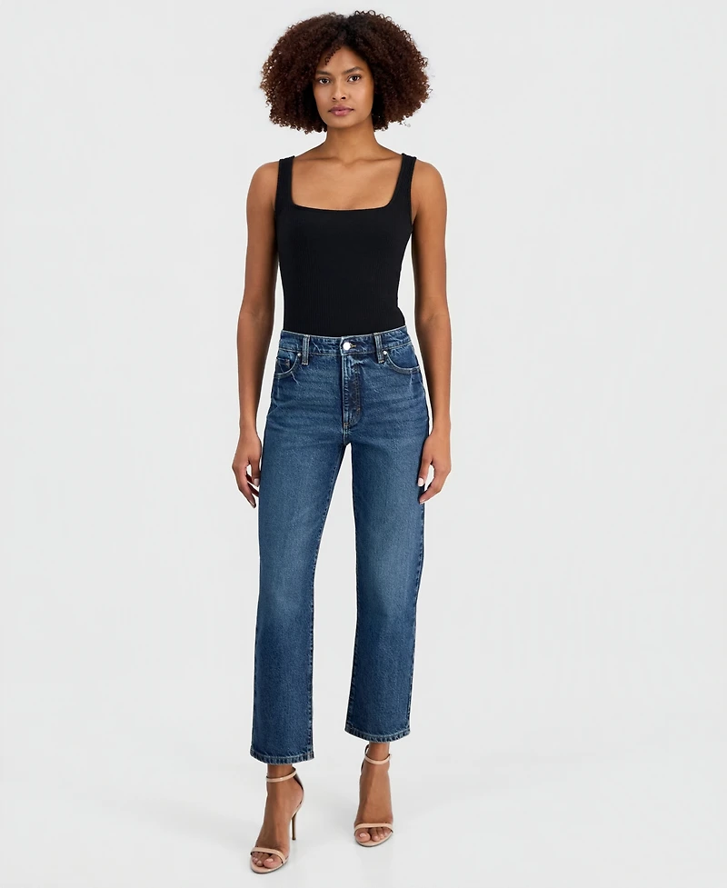 I.n.c. International Concepts Women's High-Rise Straight Ankle Jeans, Macy's Exclusive