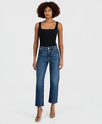 I.n.c. International Concepts Women's High-Rise Straight Ankle Jeans, Macy's Exclusive