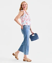 Style & Co Petite Cropped Wide Leg Jeans, Macy's Exclusive