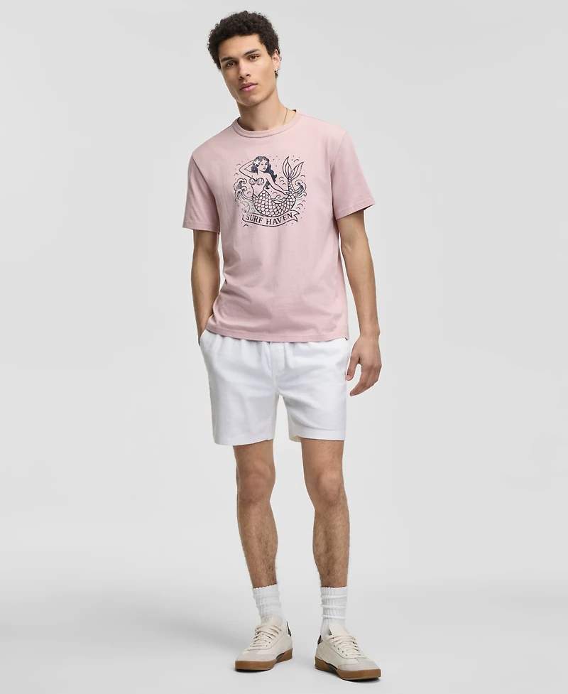 Sun + Stone Men's Surf Haven Mermaid Graphic Cotton T-Shirt, Macy's Exclusive