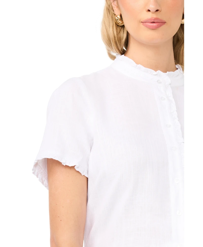 Vince Camuto Women's Short-Sleeve Ruffle Blouse