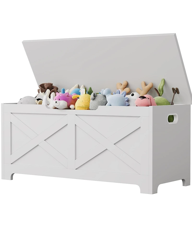 gaomon 39.4" Wooden Storage Chest with Safety Hinges