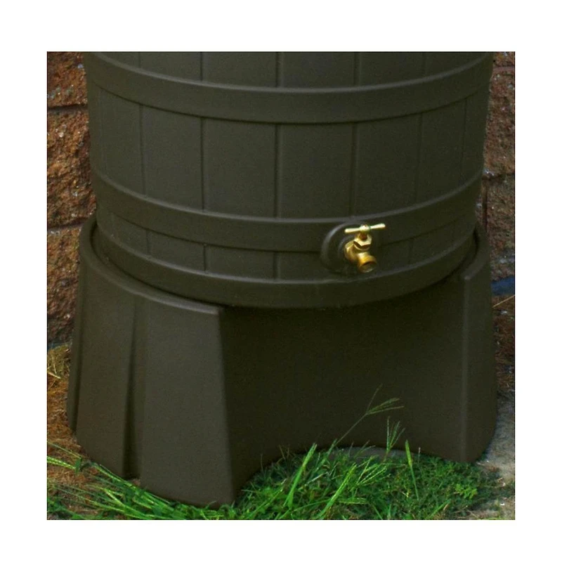 Good Ideas Rain Wizard 50 Gallon Plastic Rain Water Collection Barrel Stand