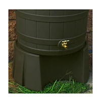 Good Ideas Rain Wizard 50 Gallon Plastic Rain Water Collection Barrel Stand